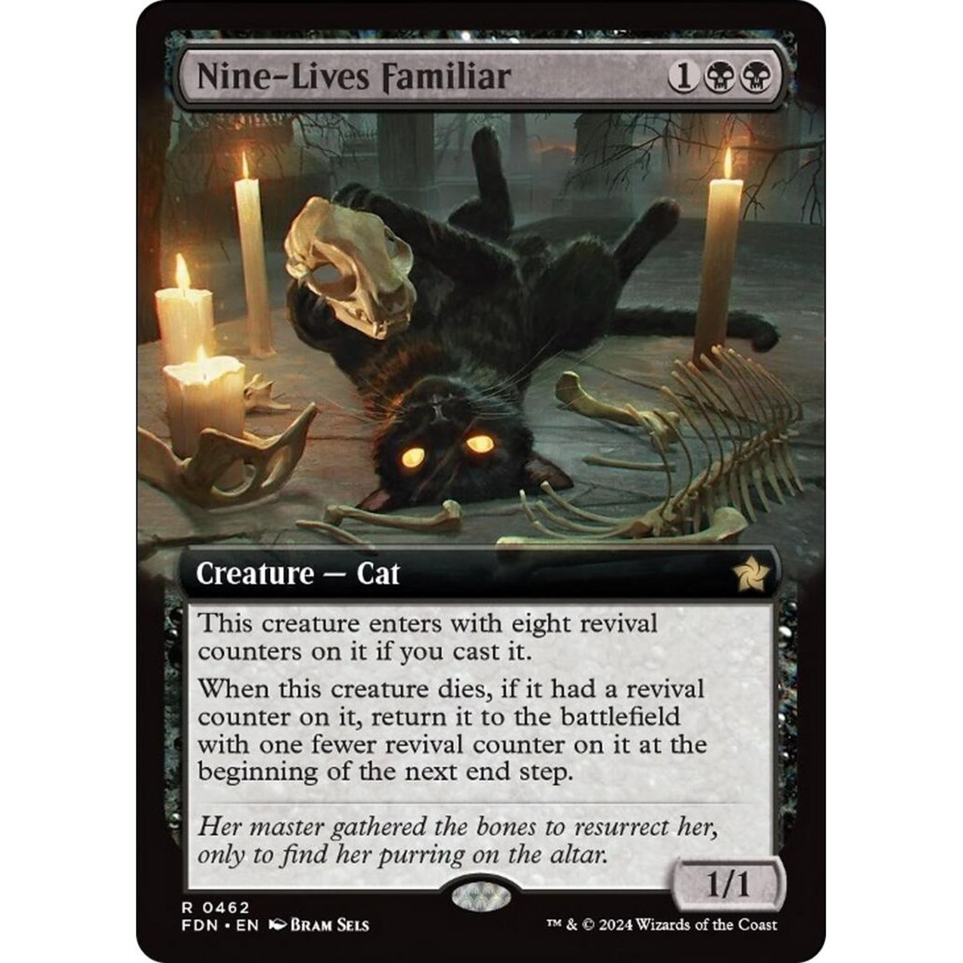 Image for Nine-Lives Familiar (Extended Art) (462) (FDN) - Magic: The Gathering