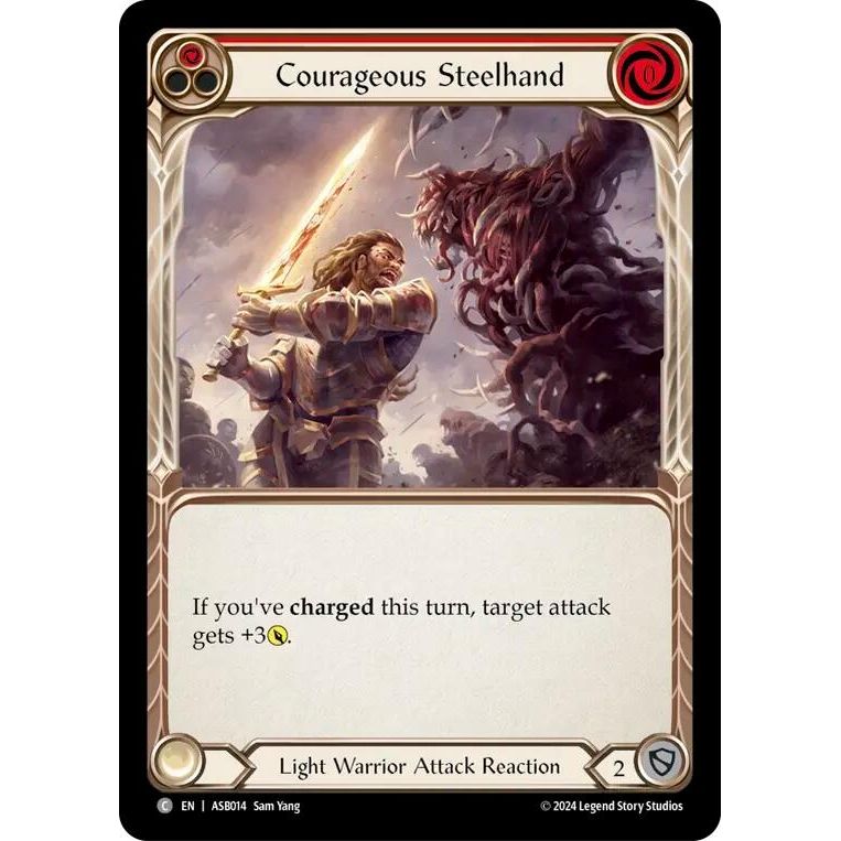 Image for Courageous Steelhand (Red) (ASB014) - Flesh and Blood TCG