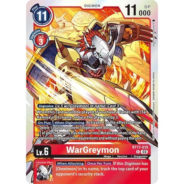 Image for WarGreymon (BT17-015 R) (BT17) - Digimon Card Game