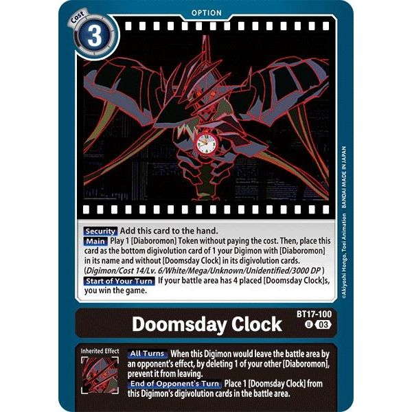 Image for Doomsday Clock (BT17-100 U) (BT17) - Digimon Card Game
