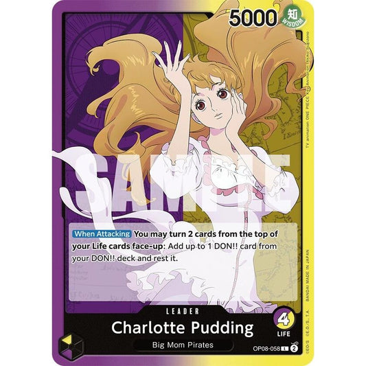 Image for Charlotte Pudding (058) (OP08-058) (OP08) - One Piece Card Game