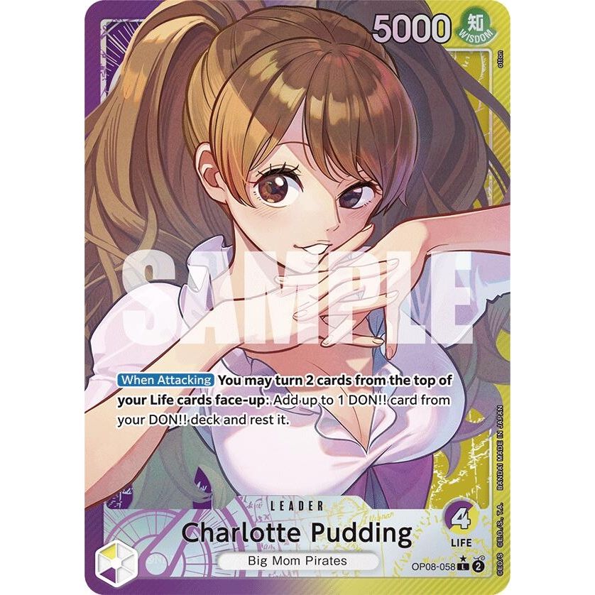 Image for Charlotte Pudding (058) (Parallel) (OP08-058) (OP08) - One Piece Card Game