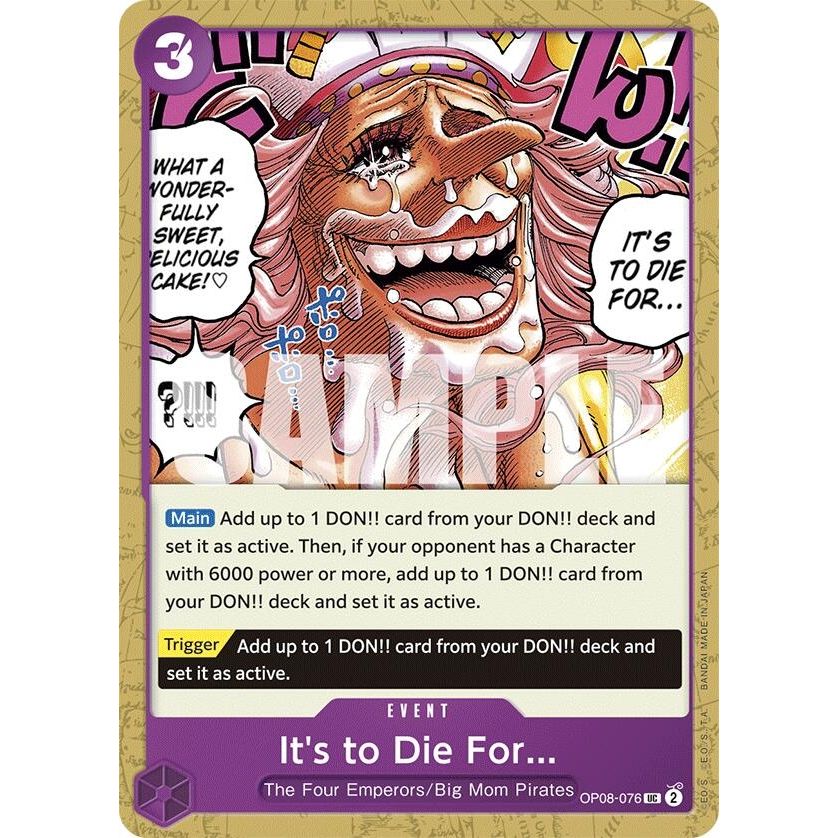 Image for It's to Die For (OP08-076) (OP08) - One Piece Card Game