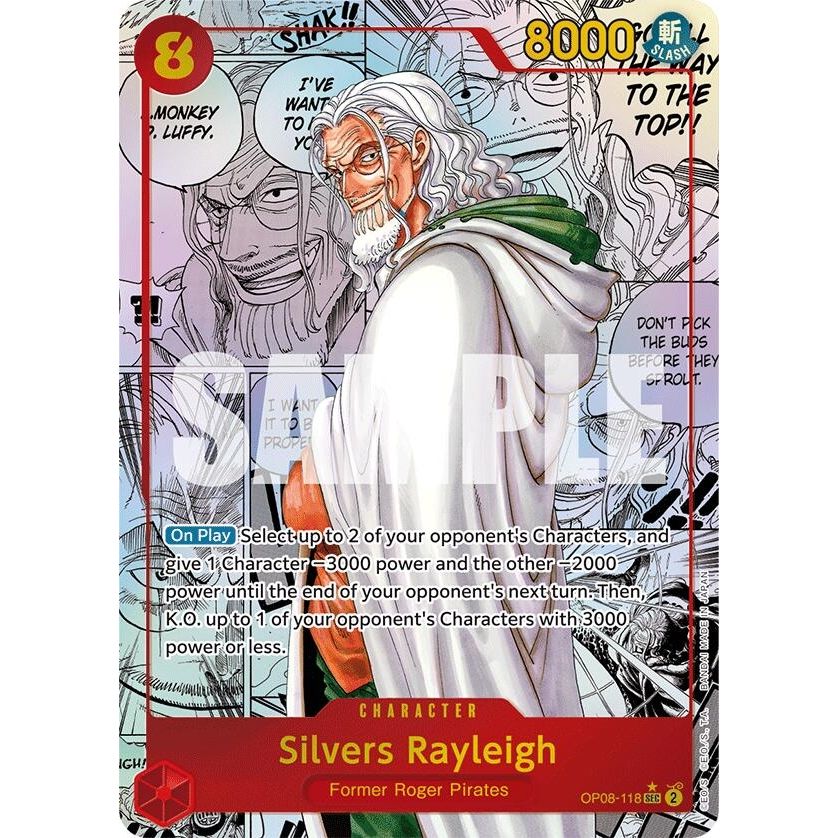 Image for Silvers Rayleigh (Parallel) (Manga) (OP08-118) (OP08) - One Piece Card Game