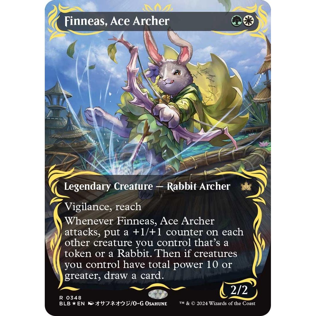Image for Finneas, Ace Archer (Borderless) (Raised Foil) (348) (BLB) - Magic: The Gathering