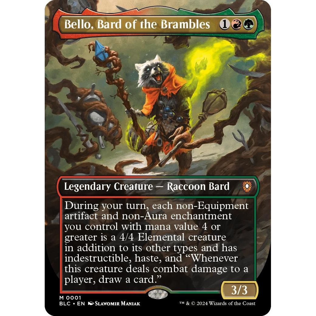 Image for Bello, Bard of the Brambles (Borderless) (1) (BLC) - Magic: The Gathering