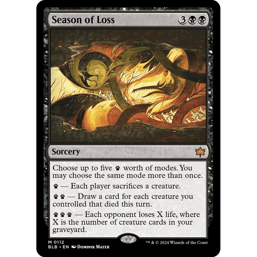 Image for Season of Loss (112) (BLB) - Magic: The Gathering