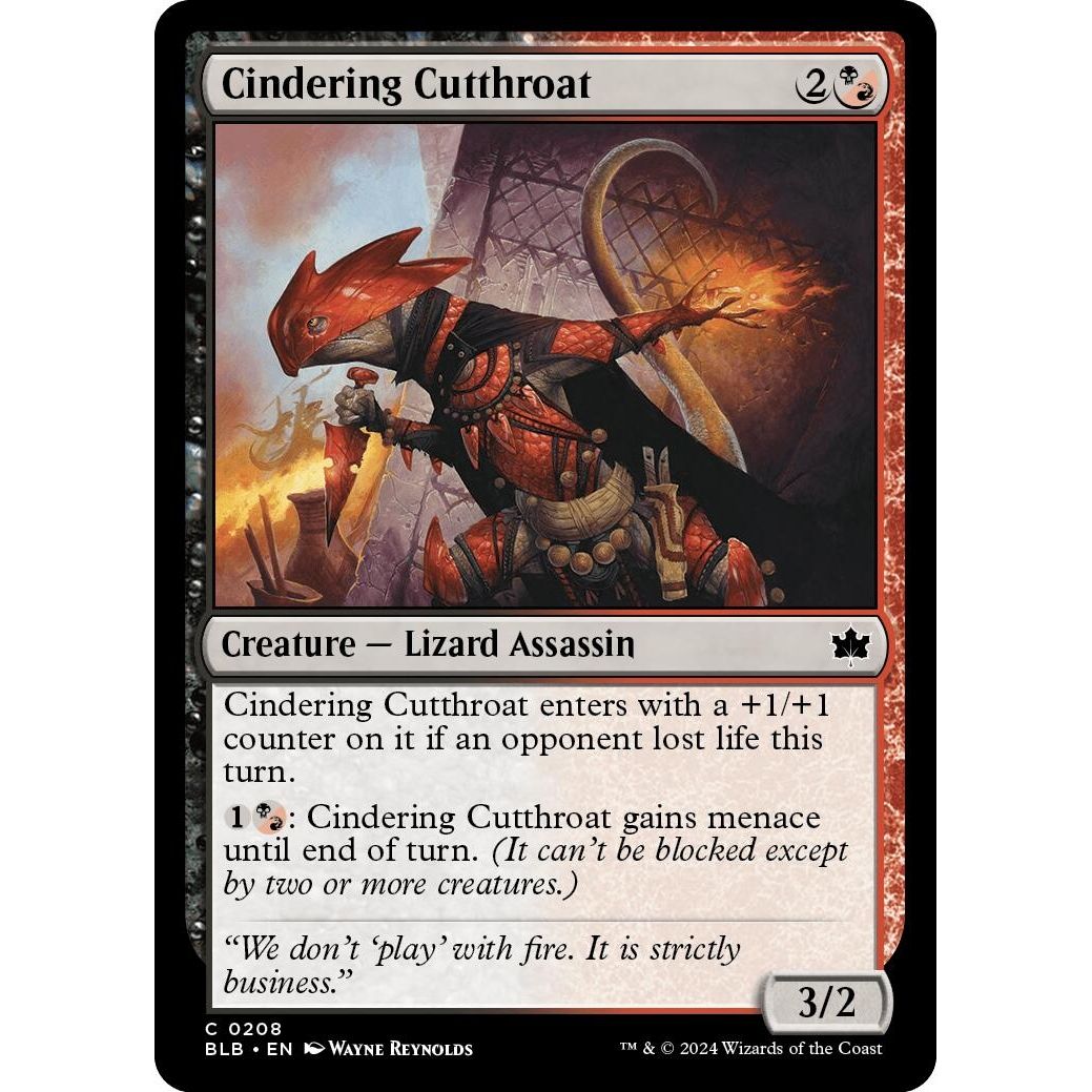 Image for Cindering Cutthroat (208) (BLB) - Magic: The Gathering