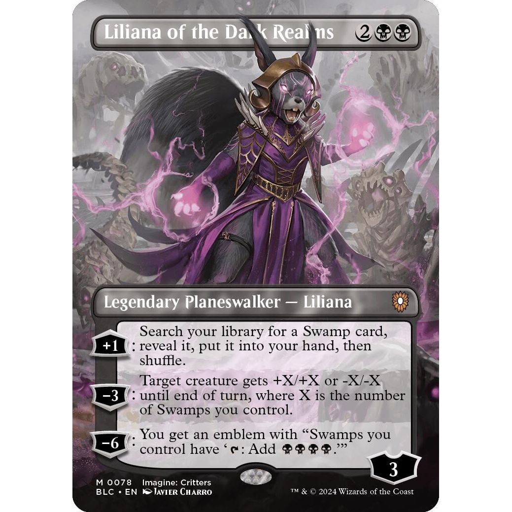 Image for Liliana of the Dark Realms (Borderless) (78) (BLC) - Magic: The Gathering