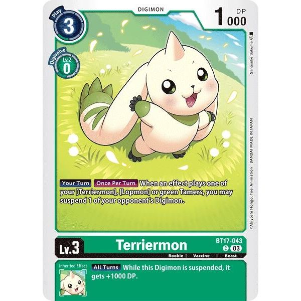 Image for Terriermon (BT17-043 C) (BT17) - Digimon Card Game
