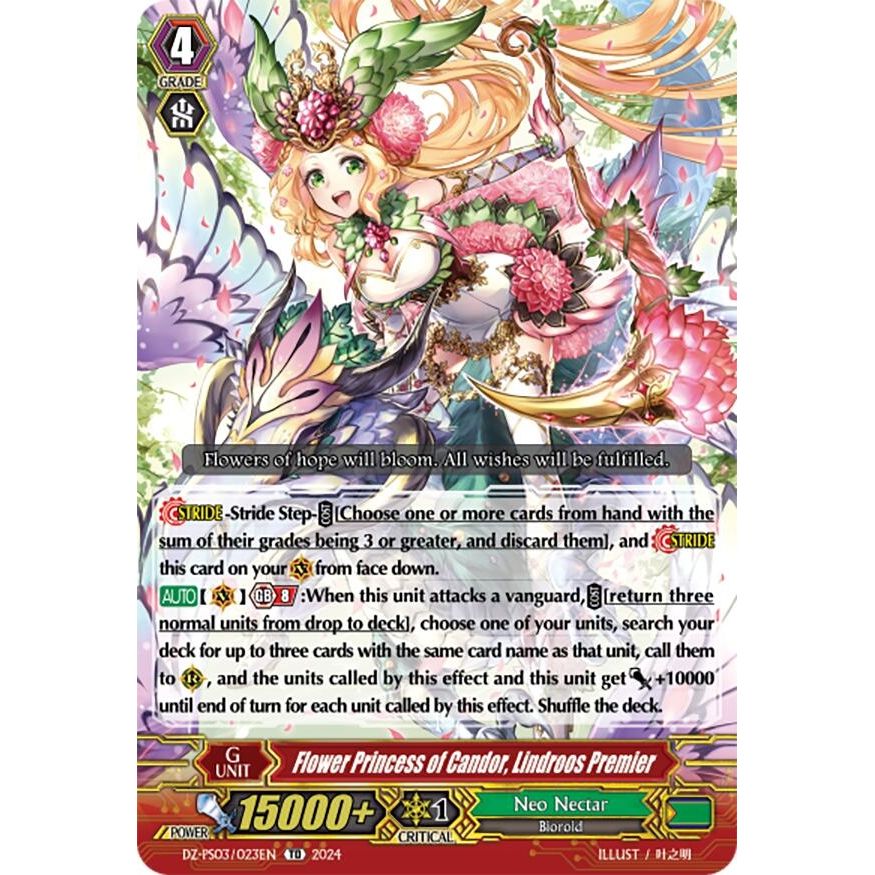 Image for Flower Princess of Candor, Lindroos Premier (DZ-PS03/023EN) (DZ-PS03) - Cardfight Vanguard