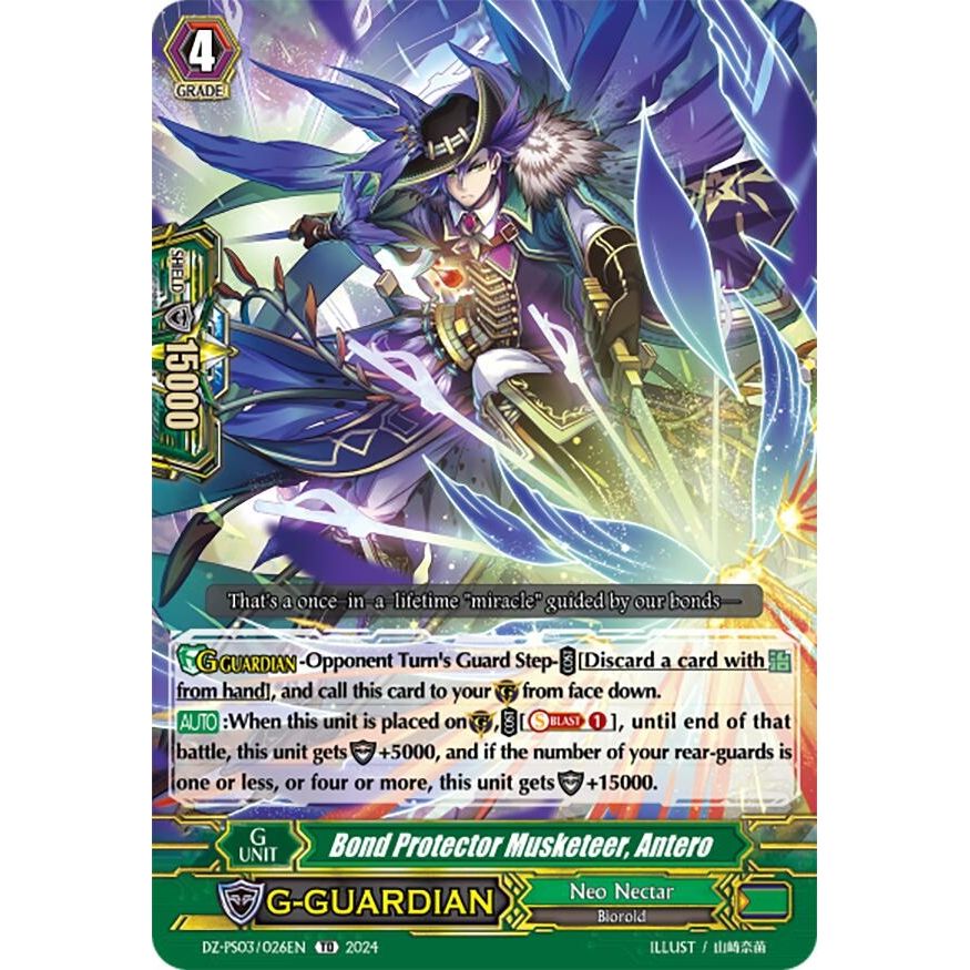 Image for Bond Protector Musketeer, Antero (DZ-PS03/026EN) (DZ-PS03) - Cardfight Vanguard