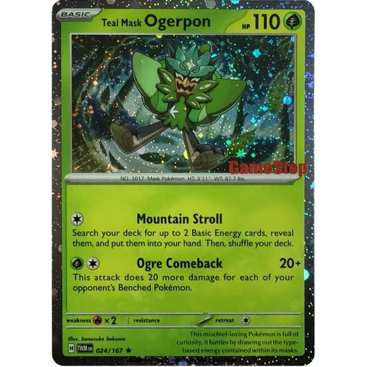Image for Teal Mask Ogerpon (Cosmos Holo) (Gamestop Exclusive) (024/167) (MCAP) - Pokemon