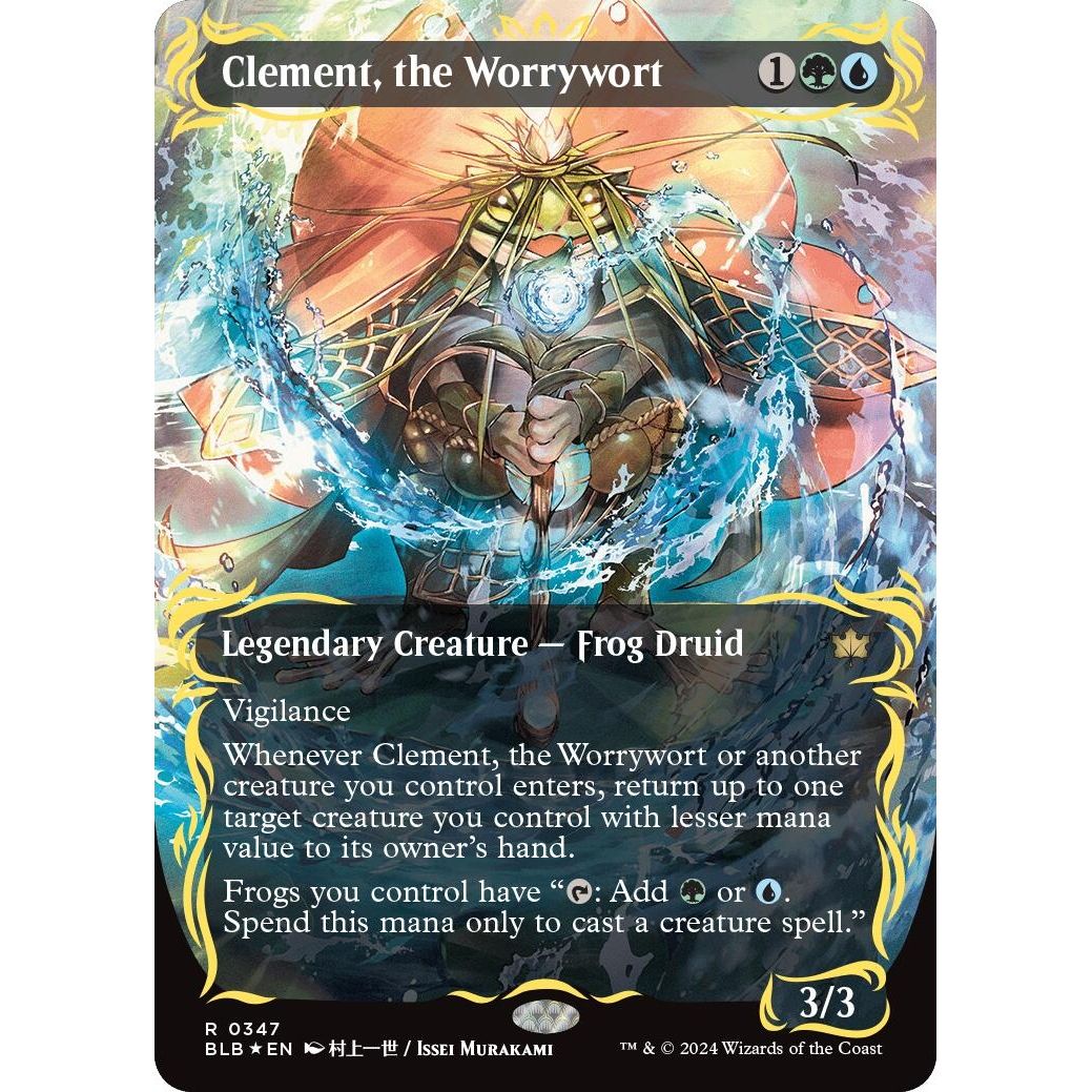 Image for Clement, the Worrywort (Borderless) (Raised Foil) (347) (BLB) - Magic: The Gathering