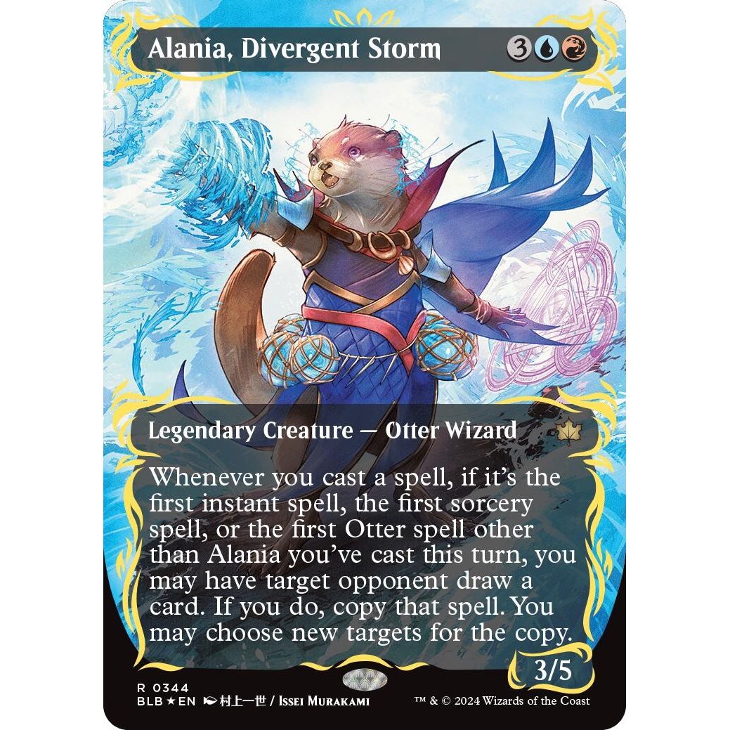 Image for Alania, Divergent Storm (Borderless) (Raised Foil) (344) (BLB) - Magic: The Gathering