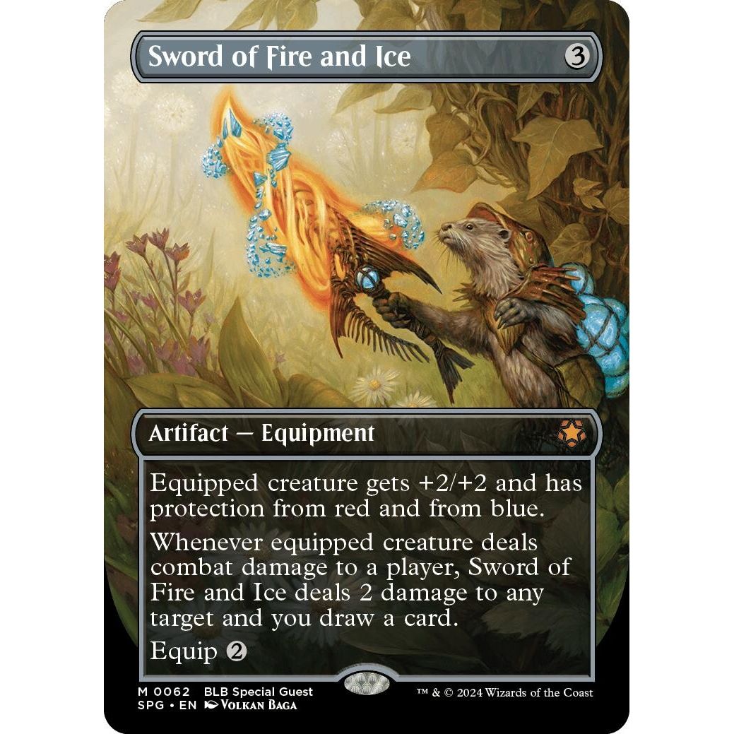 Image for Sword of Fire and Ice (Borderless) (62) (SPG) - Magic: The Gathering