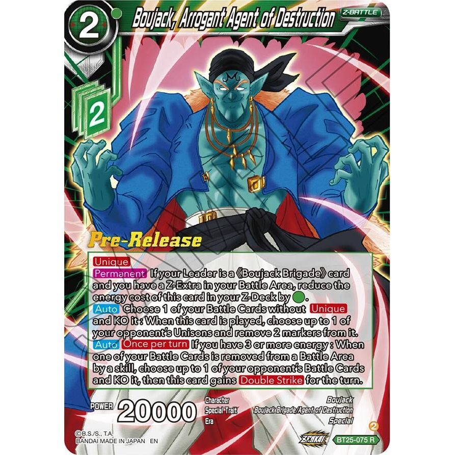 Image for Boujack, Arrogant Agent of Destruction (BT25-075) (BT25_PR) - Dragon Ball Super: Masters