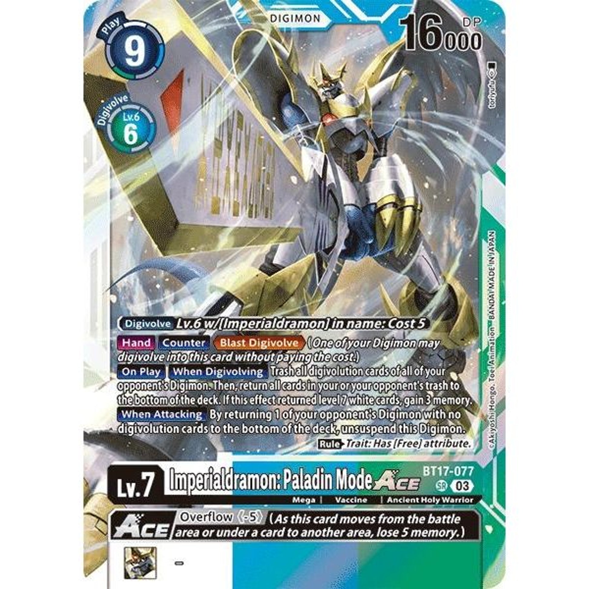 Image for Imperialdramon: Paladin Mode ACE (BT17-077 SR) (BT17) - Digimon Card Game