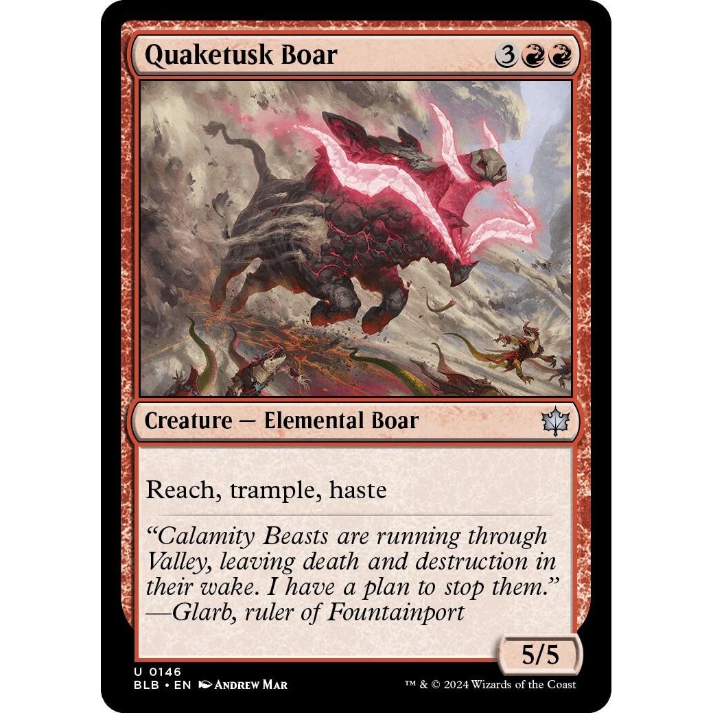 Image for Quaketusk Boar (146) (BLB) - Magic: The Gathering