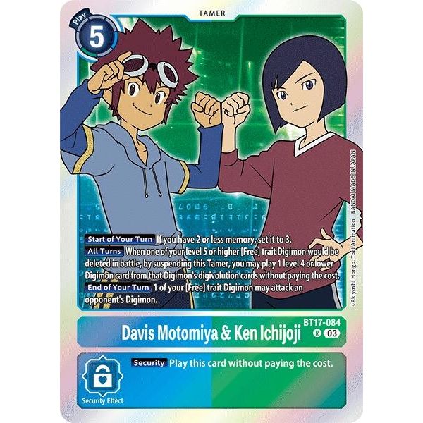 Image for Davis Motomiya & Ken Ichijoji (BT17-084 R) (BT17) - Digimon Card Game