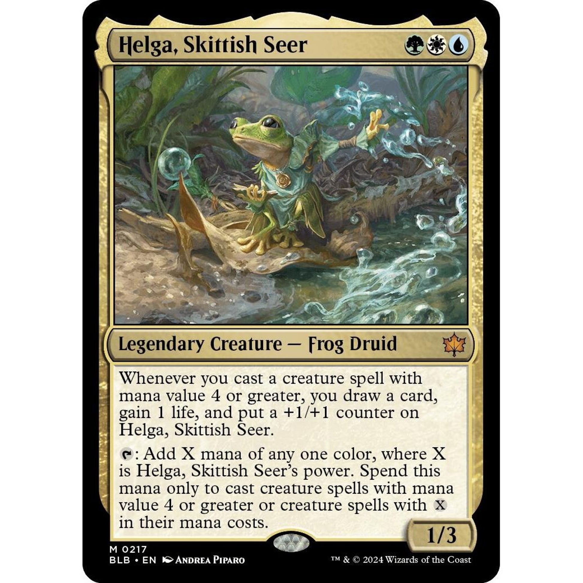 Image for Helga, Skittish Seer (217) (BLB) - Magic: The Gathering