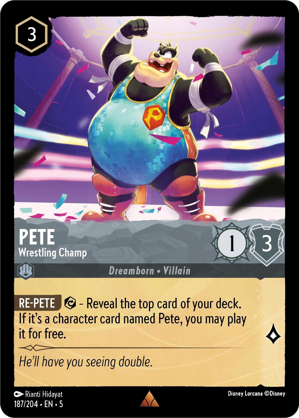 Image for Pete - Wrestling Champ (187/204) (5) - Disney Lorcana