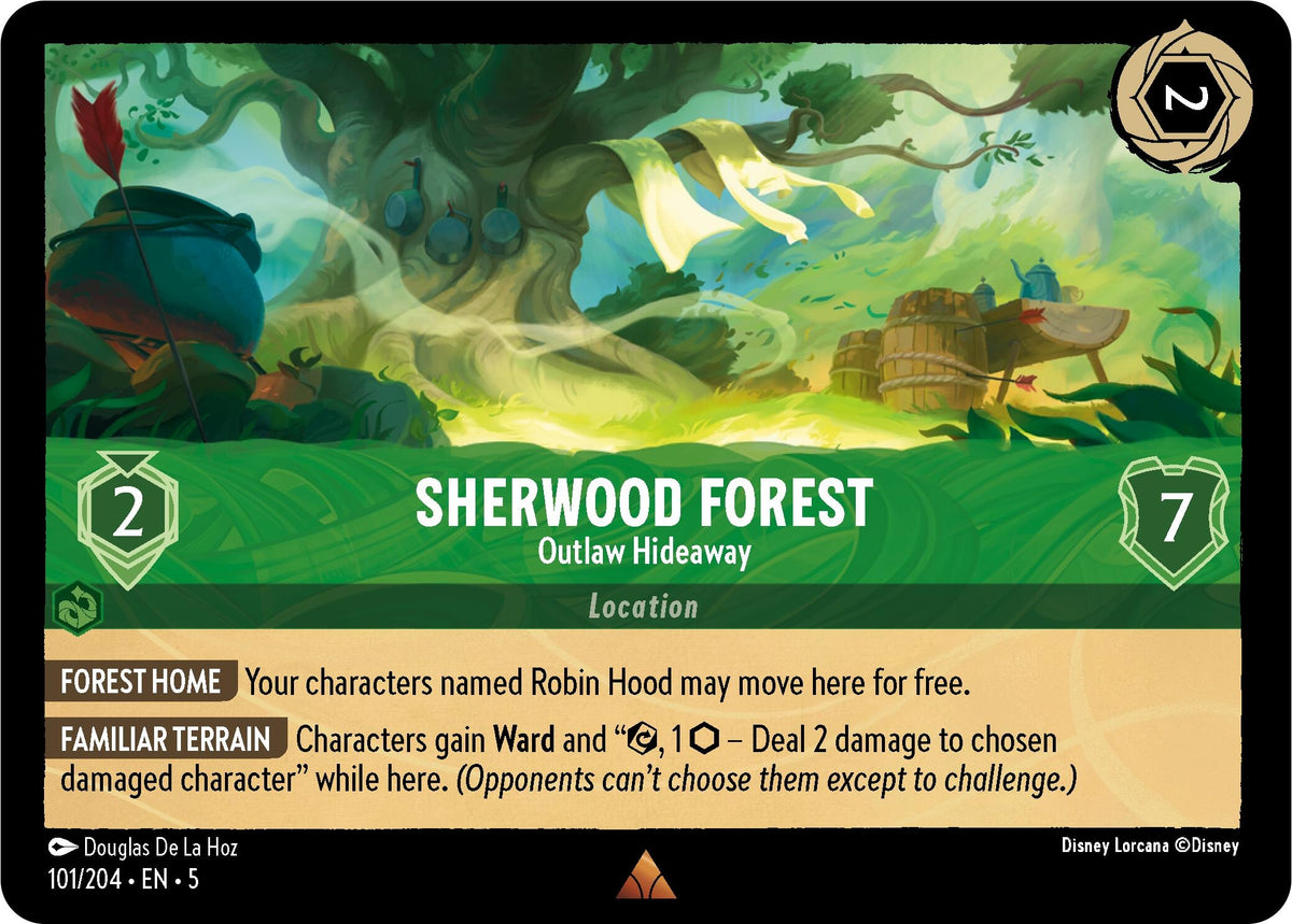 Image for Sherwood Forest - Outlaw Hideaway (101/204) (5) - Disney Lorcana