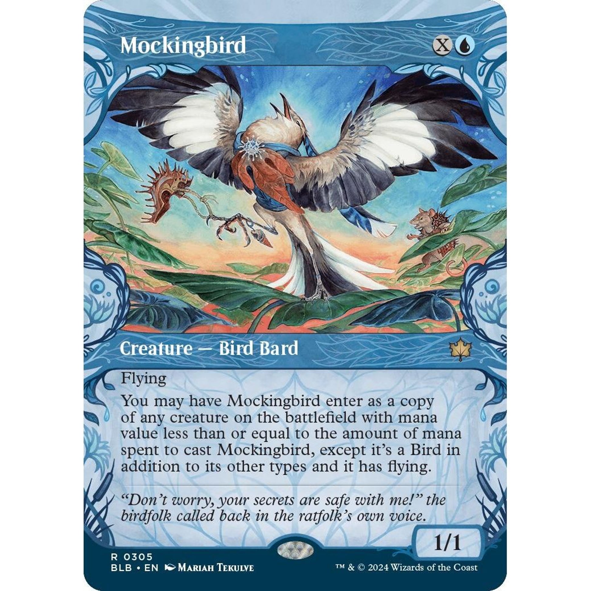 Image for Mockingbird (Showcase) (305) (BLB) - Magic: The Gathering