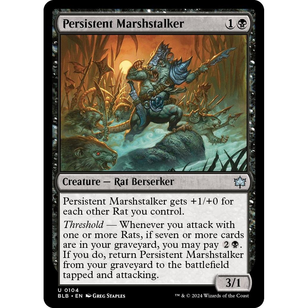 Image for Persistent Marshstalker (104) (BLB) - Magic: The Gathering