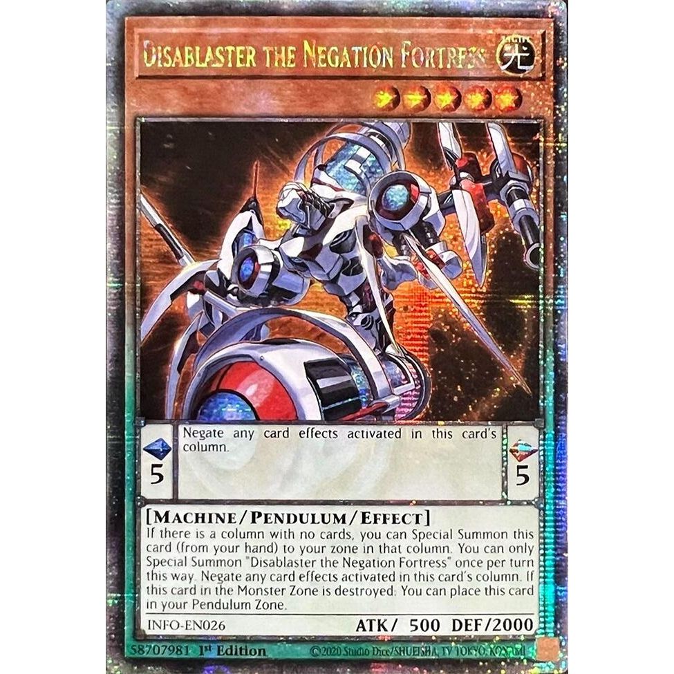 Image for Disablaster the Negation Fortress (Quarter Century Secret Rare) (INFO-EN026) (INFO) - YuGiOh