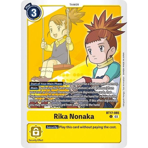 Image for Rika Nonaka (BT17-085 U) (BT17) - Digimon Card Game