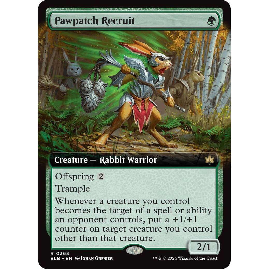 Image for Pawpatch Recruit (Extended Art) (363) (BLB) - Magic: The Gathering