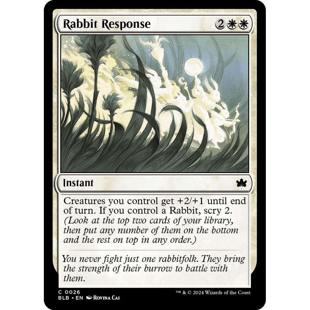 Image for Rabbit Response (26) (BLB) - Magic: The Gathering