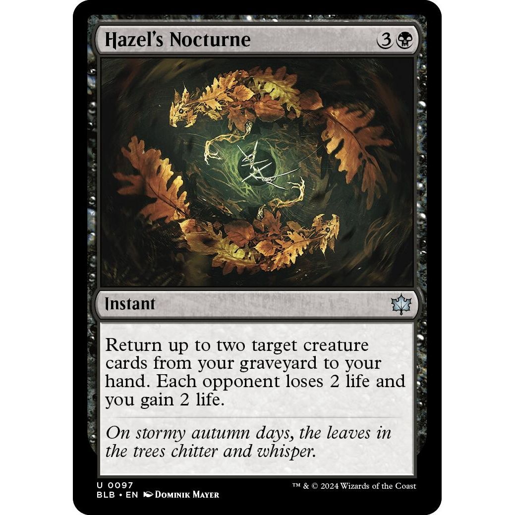 Image for Hazel's Nocturne (97) (BLB) - Magic: The Gathering