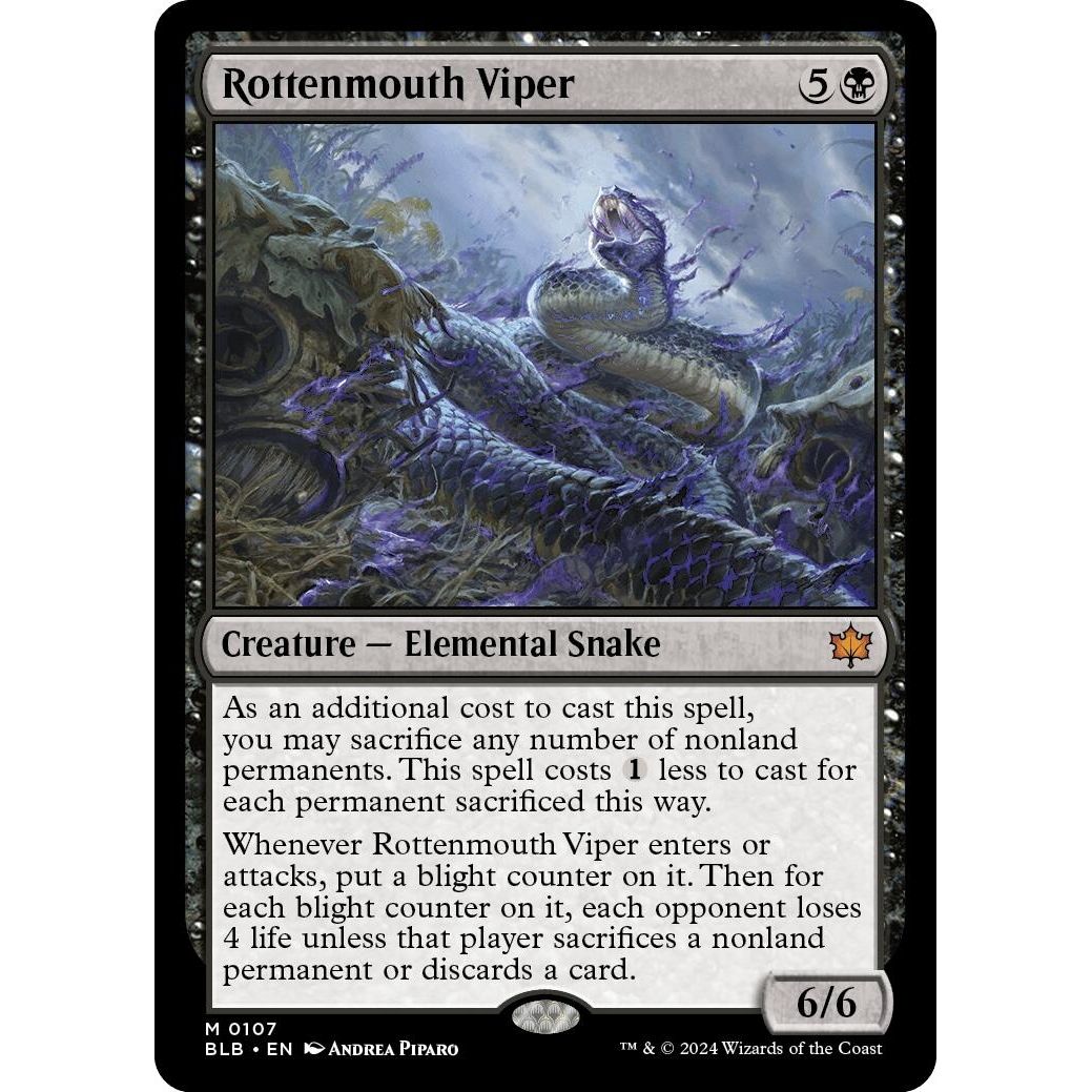 Image for Rottenmouth Viper (107) (BLB) - Magic: The Gathering