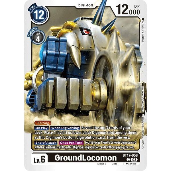Image for GroundLocomon (BT17-058 C) (BT17) - Digimon Card Game