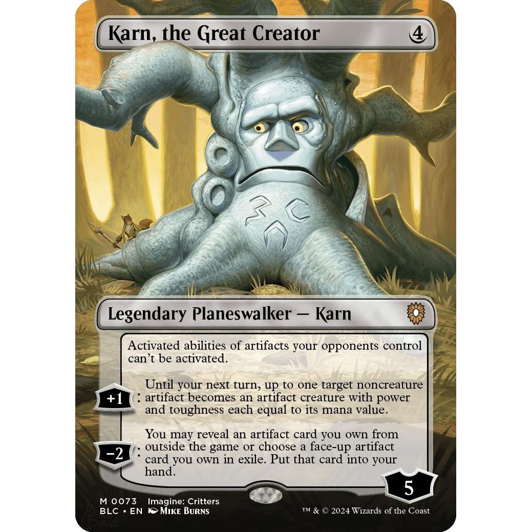 Image for Karn, the Great Creator (Borderless) (73) (BLC) - Magic: The Gathering