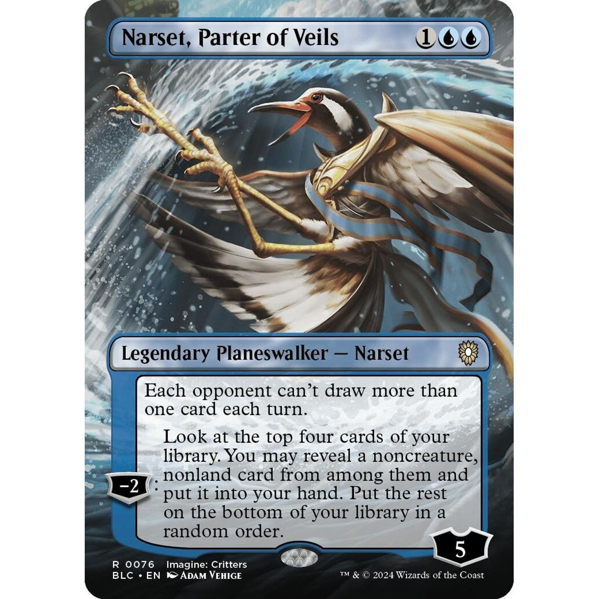Image for Narset, Parter of Veils (Borderless) (76) (BLC) - Magic: The Gathering