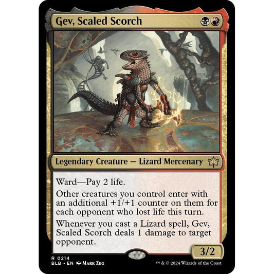 Image for Gev, Scaled Scorch (214) (BLB) - Magic: The Gathering