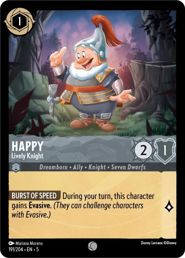 Image for Happy - Lively Knight (191/204) (5) - Disney Lorcana