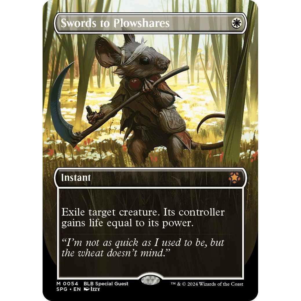 Image for Swords to Plowshares (Borderless) (54) (SPG) - Magic: The Gathering