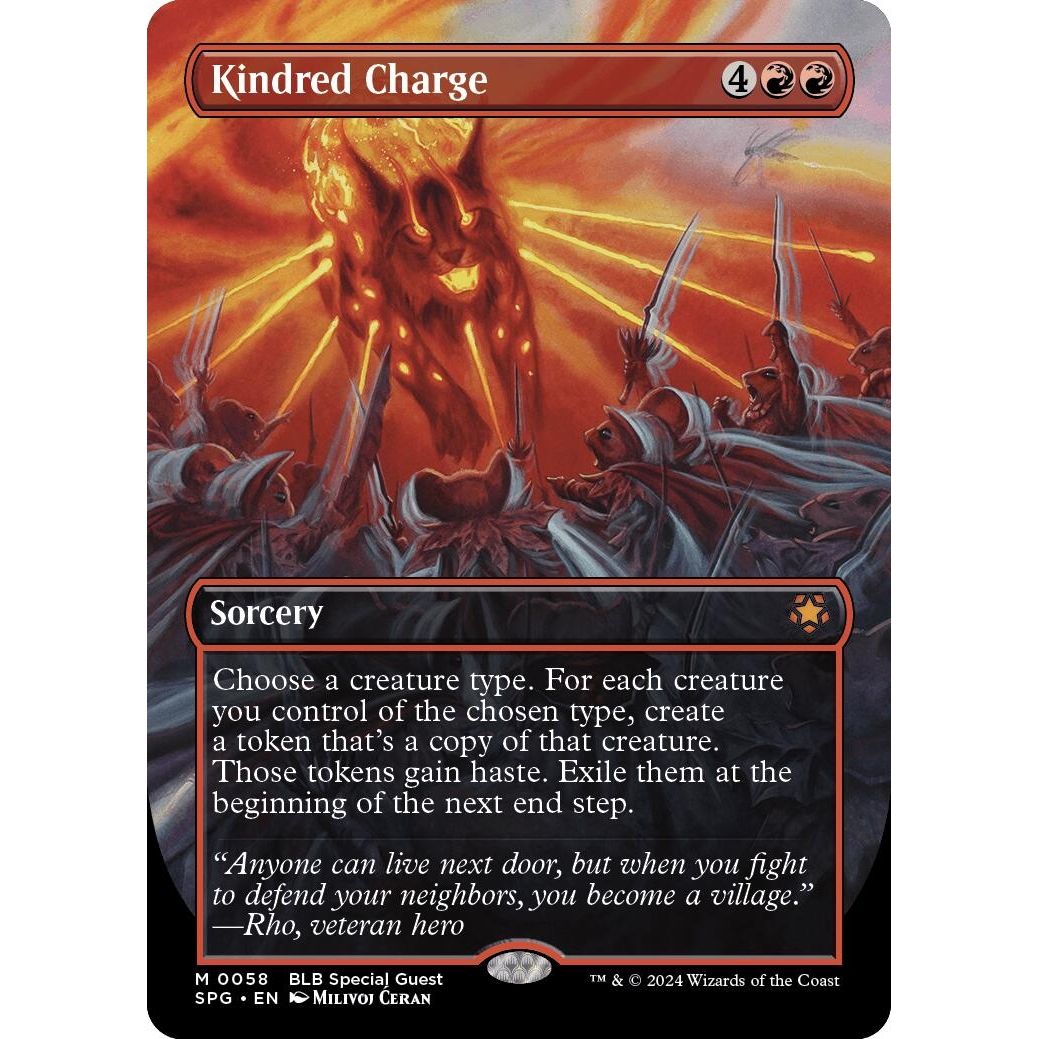 Image for Kindred Charge (Borderless) (58) (SPG) - Magic: The Gathering