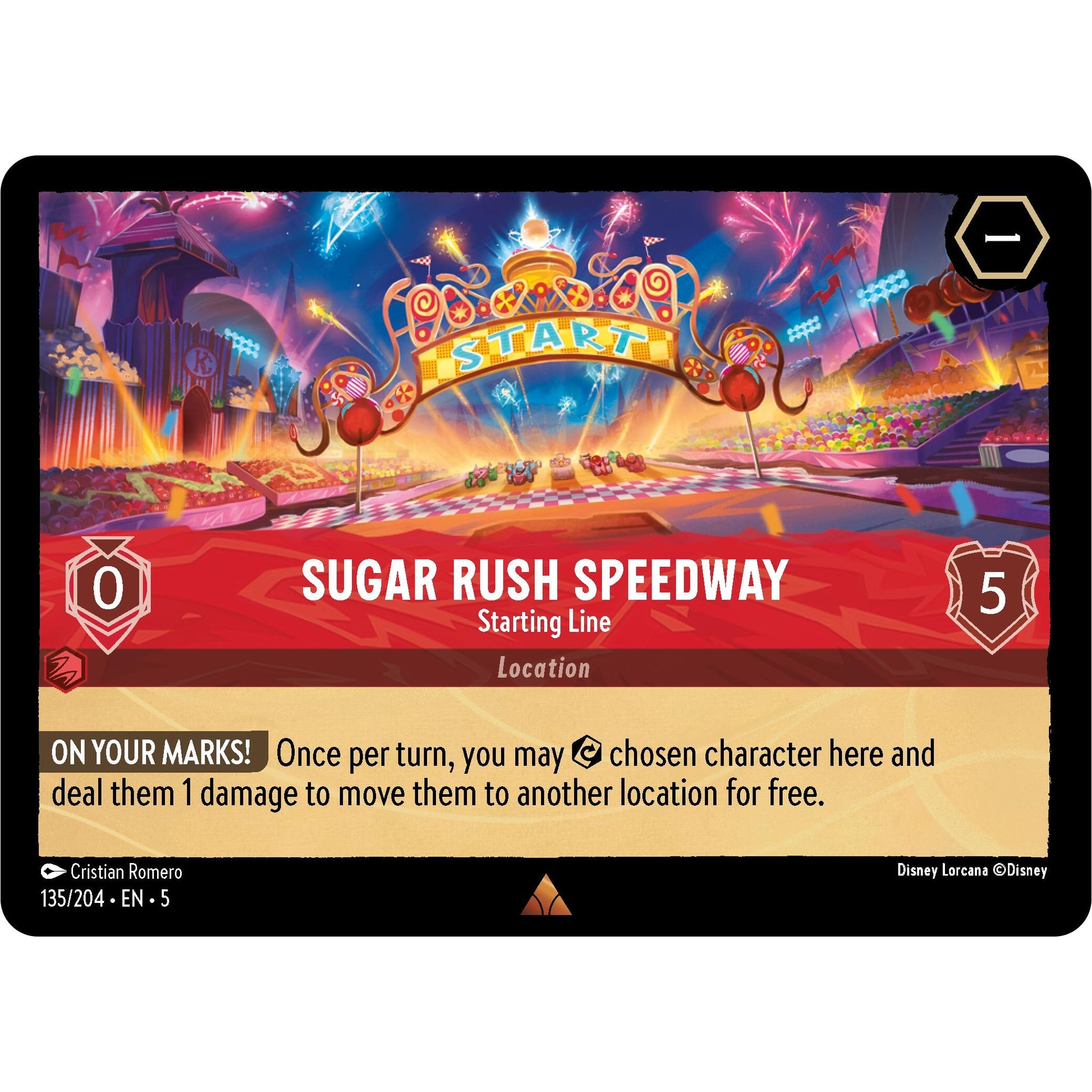 Image for Sugar Rush Speedway - Starting Line (135/204) (5) - Disney Lorcana