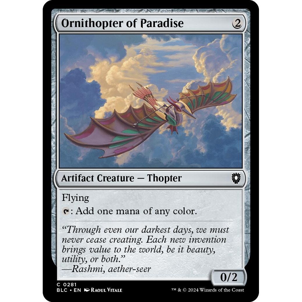 Image for Ornithopter of Paradise (281) (BLC) - Magic: The Gathering