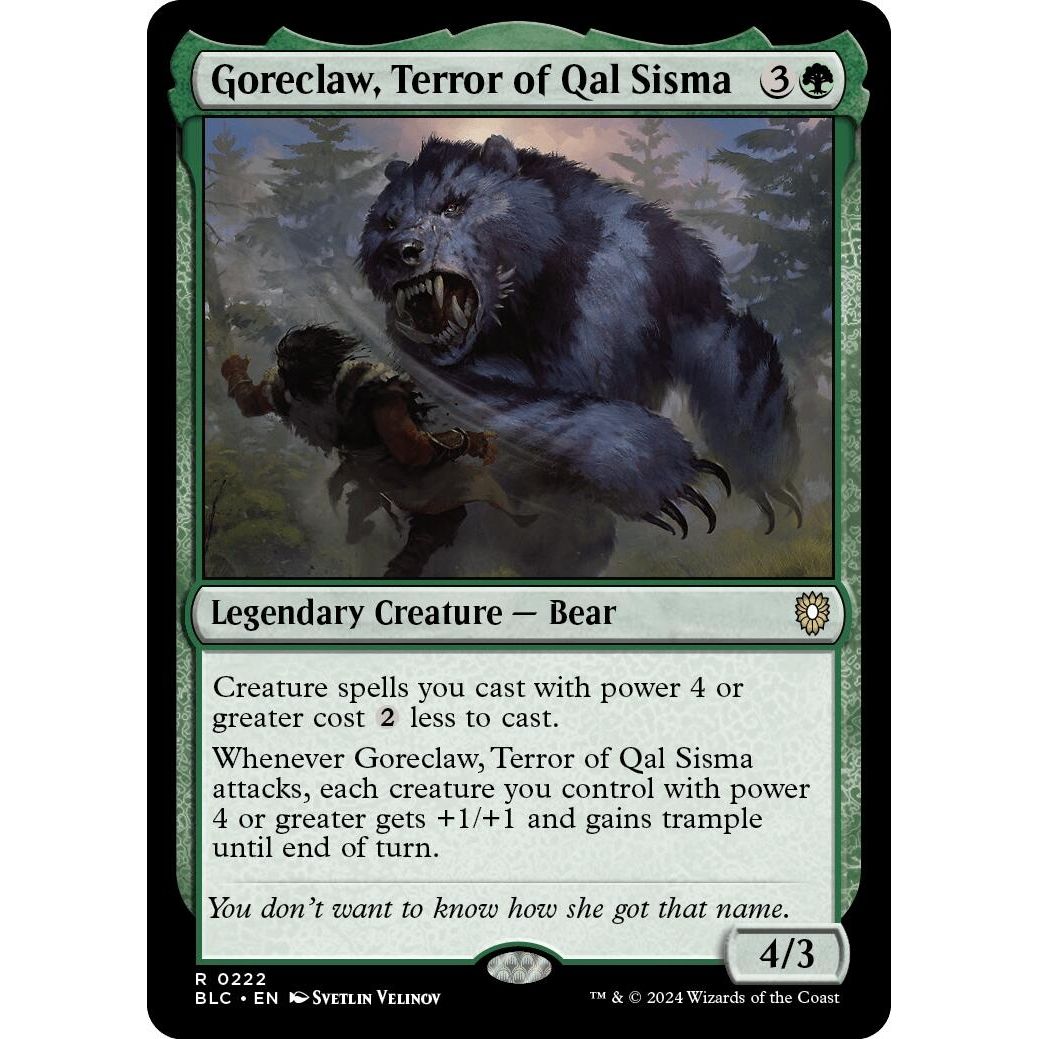 Image for Goreclaw, Terror of Qal Sisma (222) (BLC) - Magic: The Gathering