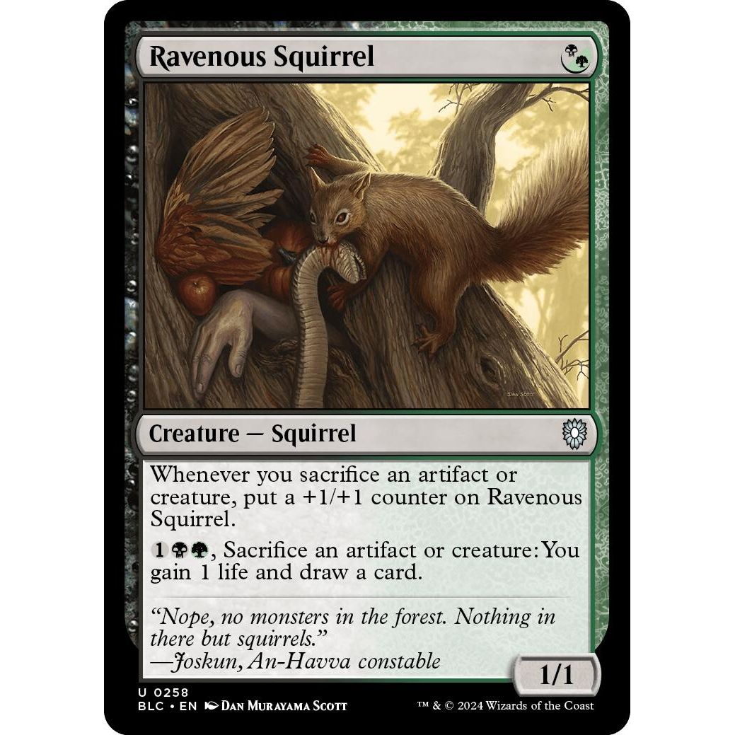 Image for Ravenous Squirrel (258) (BLC) - Magic: The Gathering