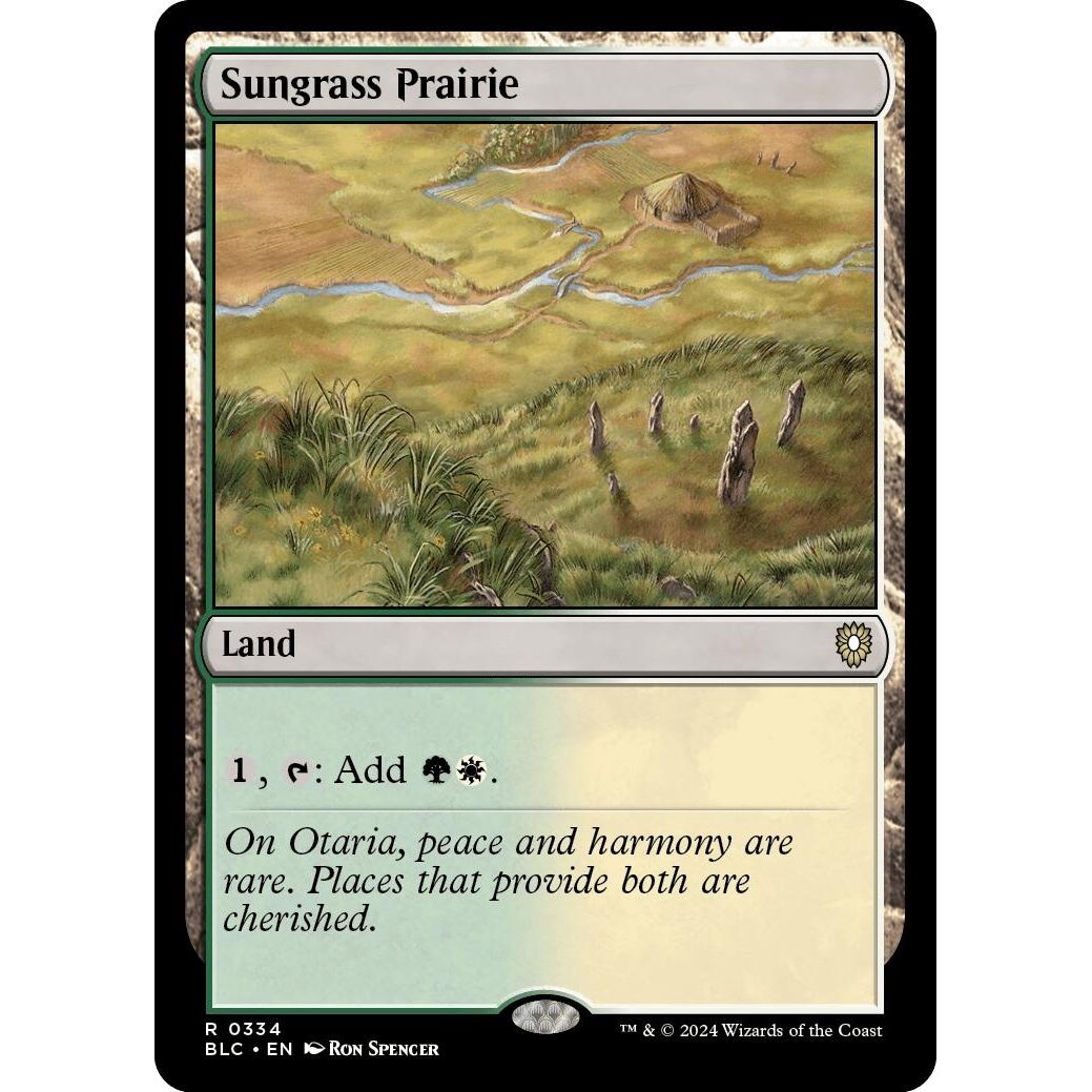 Image for Sungrass Prairie (334) (BLC) - Magic: The Gathering