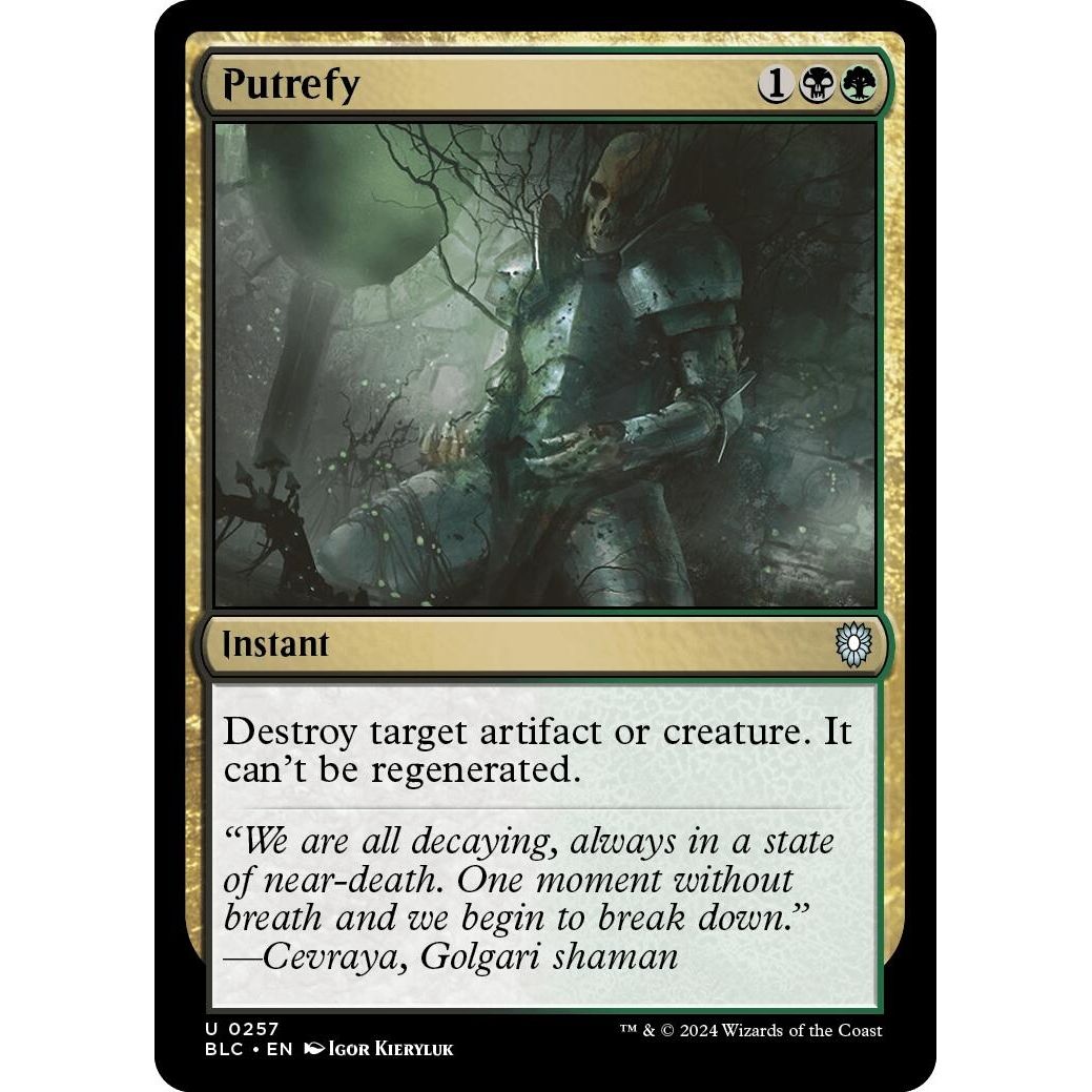 Image for Putrefy (257) (BLC) - Magic: The Gathering