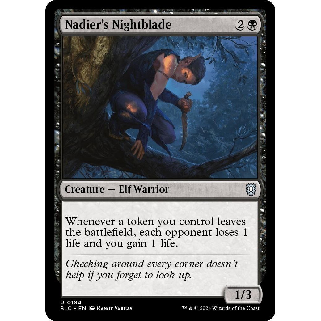 Image for Nadier's Nightblade (184) (BLC) - Magic: The Gathering