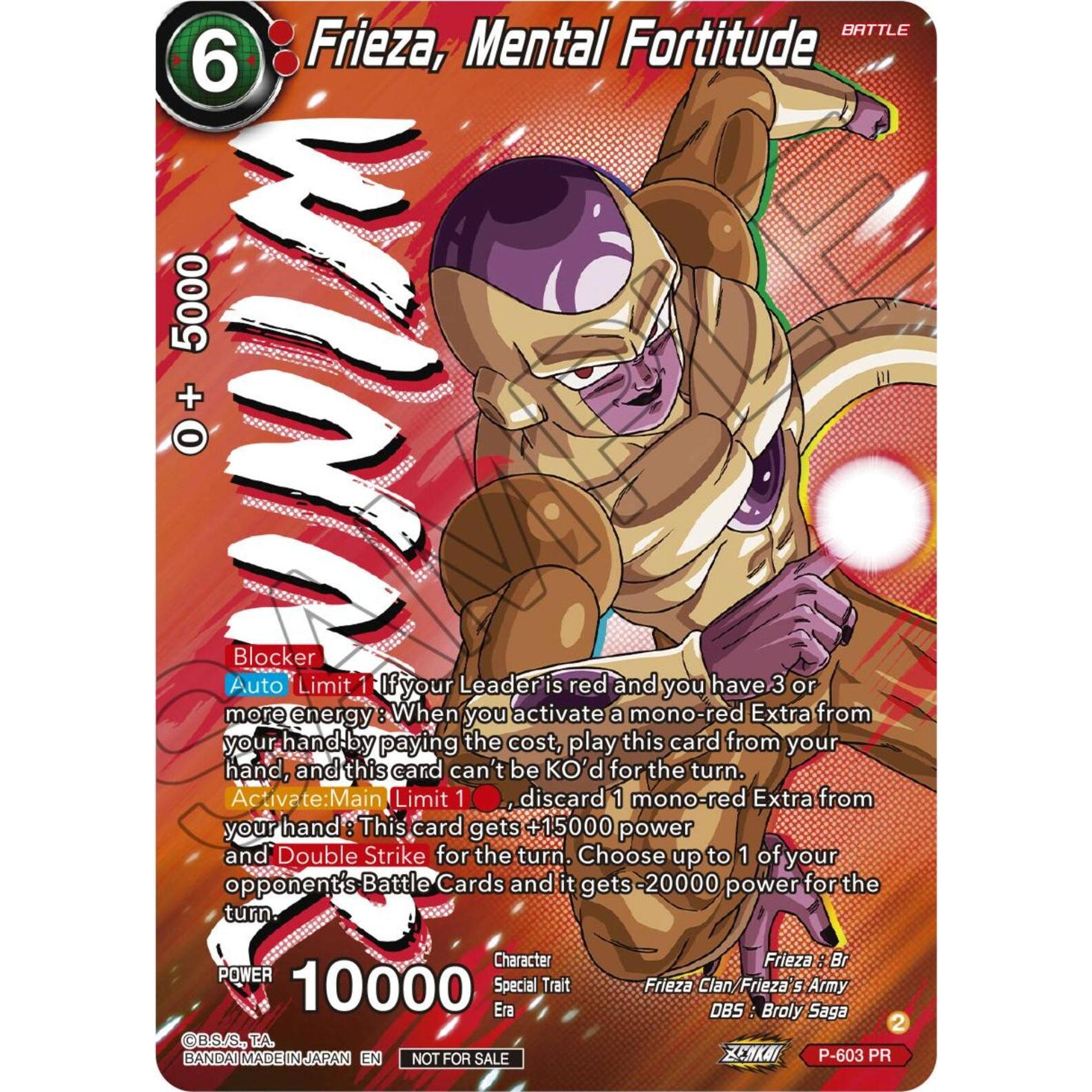 Image for Frieza, Mental Fortitude (Zenkai Series Tournament Pack Vol.8) (Winner) (P-603) (TPR) - Dragon Ball Super: Masters